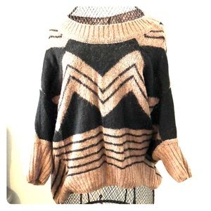 Tan & black pattern sweater